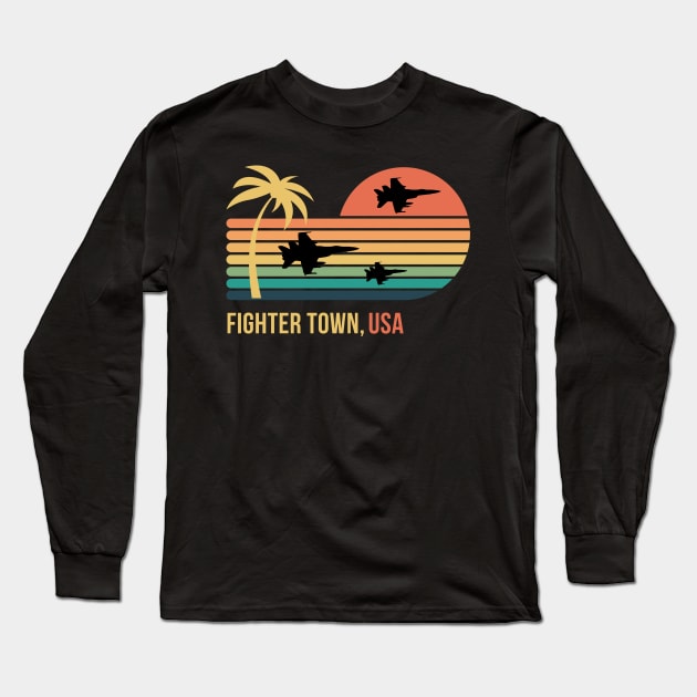 Fighter Town USA Long Sleeve T-Shirt by Eighties Flick Flashback